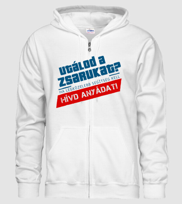Hívd Anyádat! minta fehér pólón