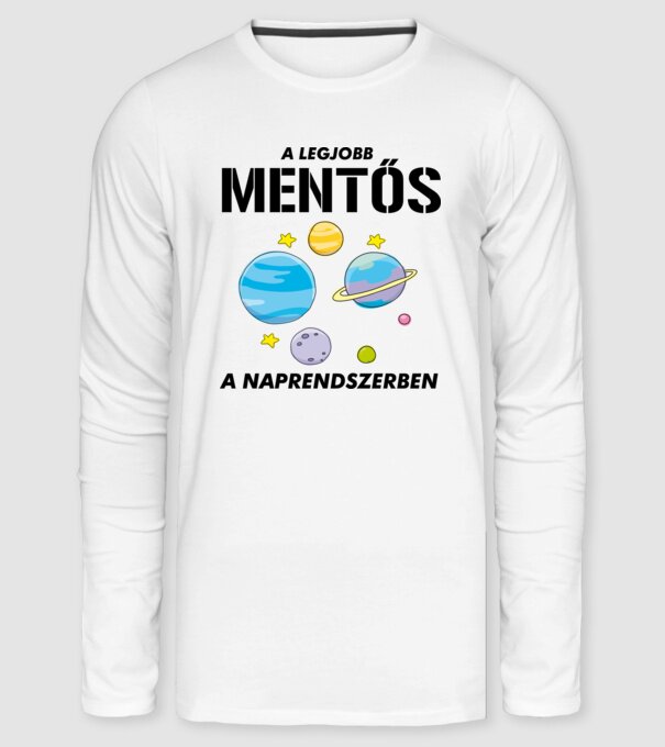 A legjobb MENTŐS a naprendszerben minta fehér pólón