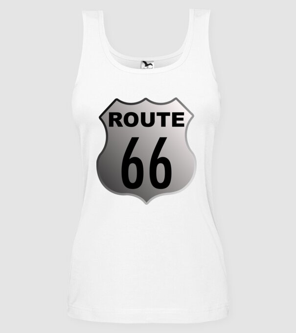 Route 66 minta fehér pólón