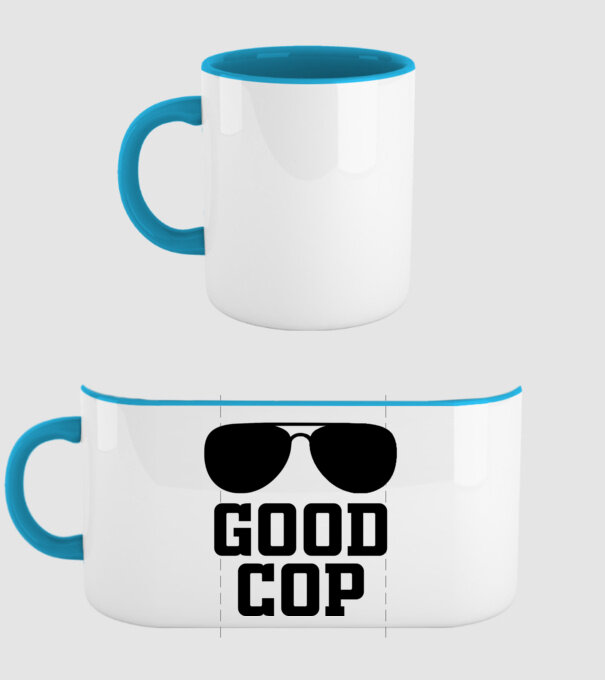 GOOD COP minta világoskék pólón