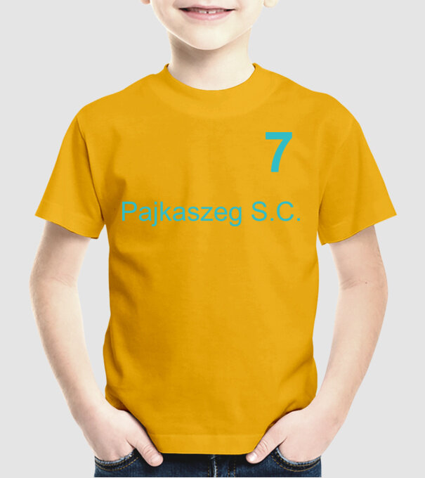 Pajkaszeg S. C. minta sárga pólón