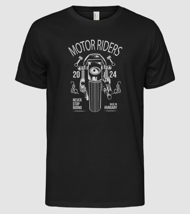 Motor Riders 2024 minta fekete pólón