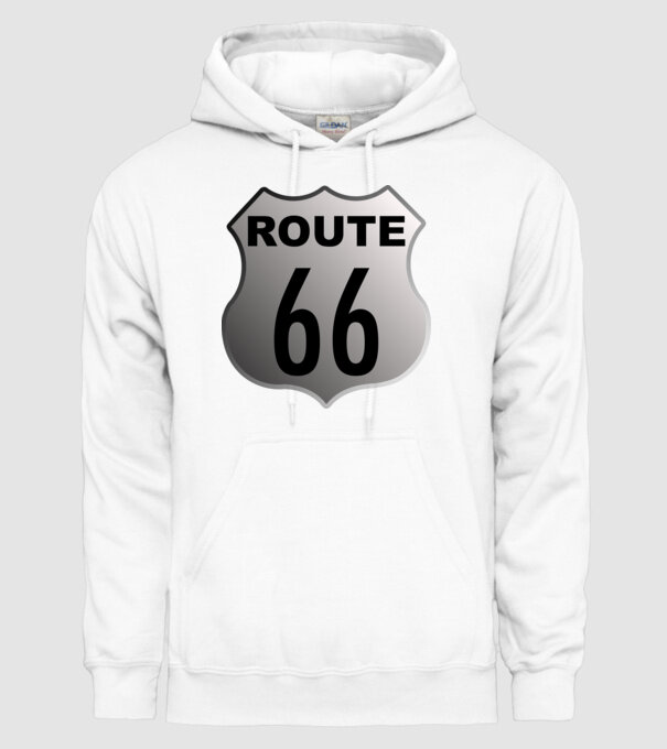 Route 66 minta fehér pólón