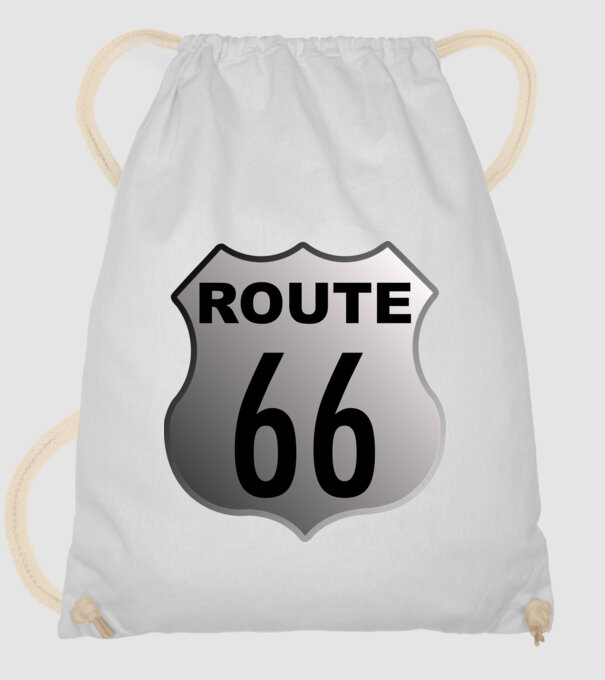 Route 66 minta fehér pólón