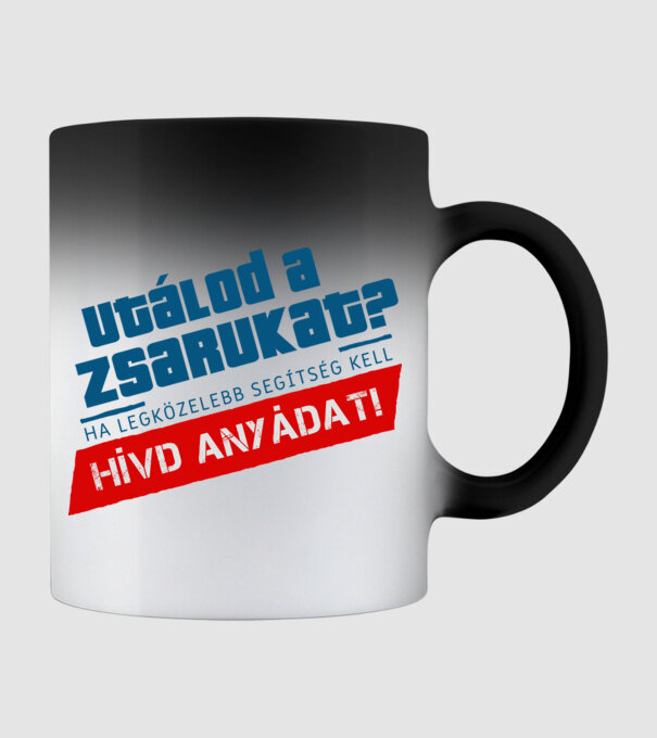 Hívd Anyádat! minta fekete pólón