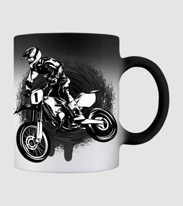 Moto Rider minta fekete pólón