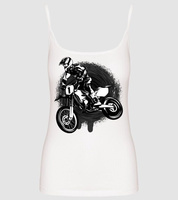 Moto Rider minta fehér pólón