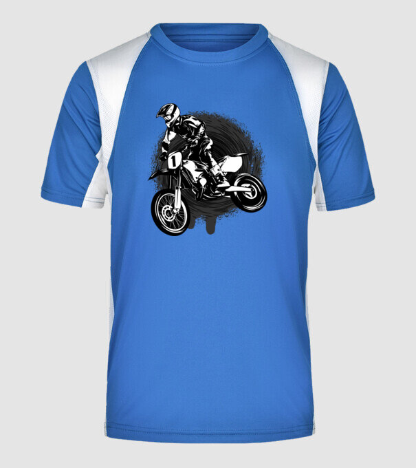 Moto Rider minta királykék pólón