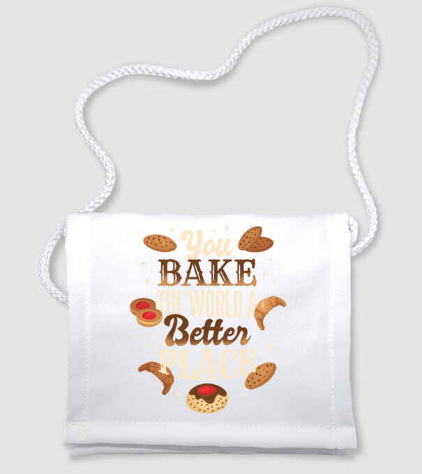 Bake Better Place minta fehér pólón
