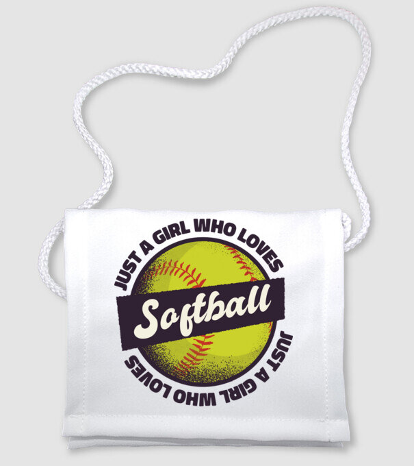 Softball minta fehér pólón