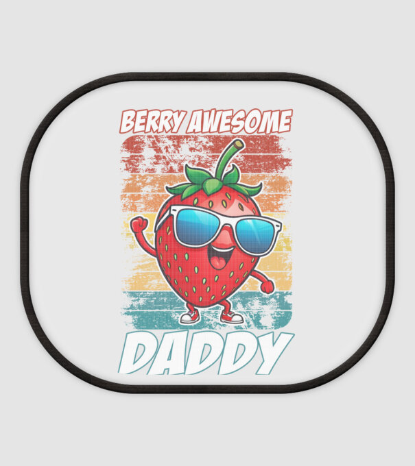 Berry Awesome Daddy Eper minta fehér pólón