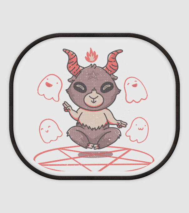 Cuki Baphomet minta fehér pólón
