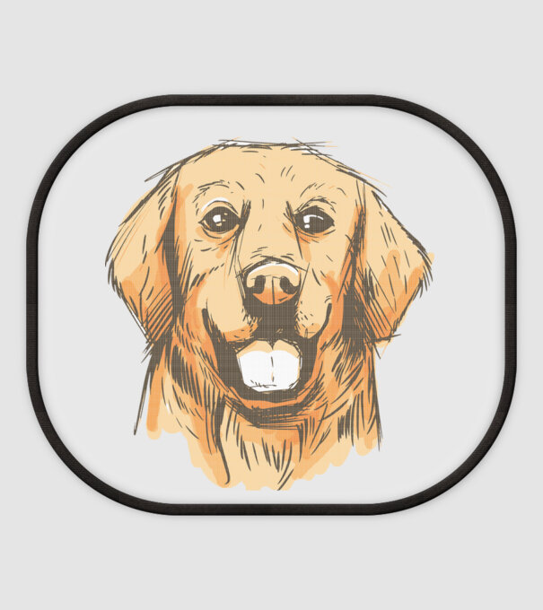 Golden retriever minta fehér pólón