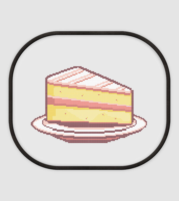 Pixel torta minta fehér pólón