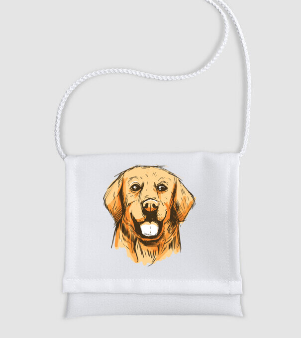 Golden retriever minta fehér pólón