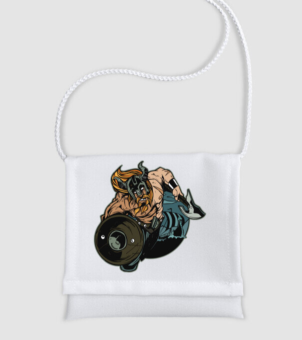 Viking támadás minta fehér pólón
