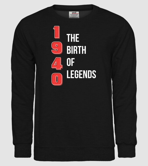 1940 the birth of legends minta fekete pólón