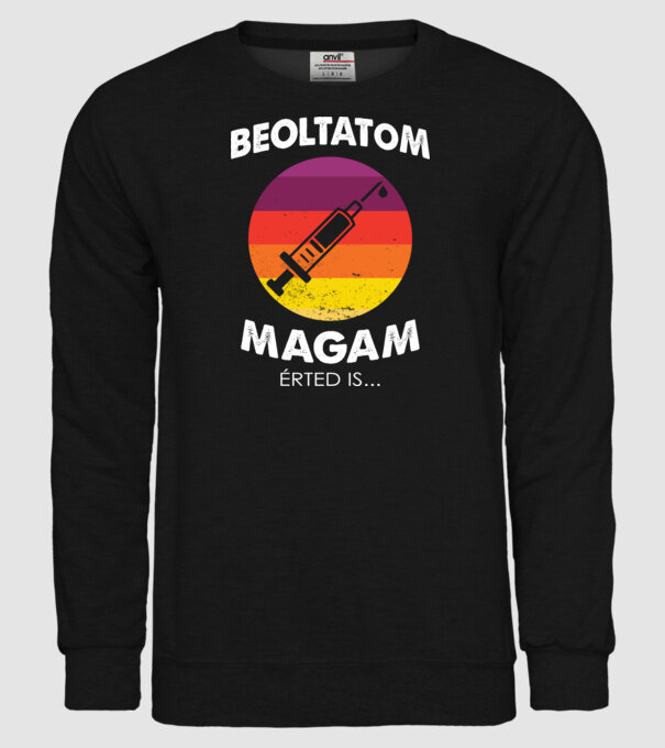 Beoltatom magam, Érted is... minta fekete pólón