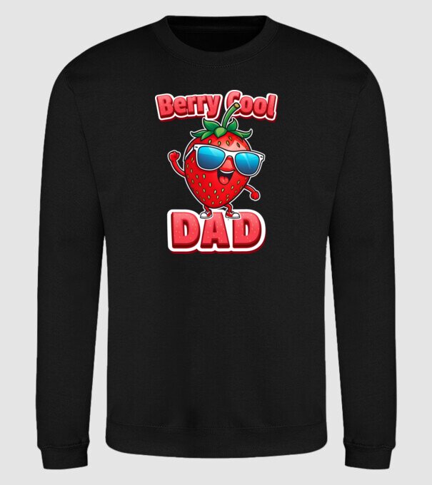 Berry Cool Dad Eper Napszemüvegben minta fekete pólón