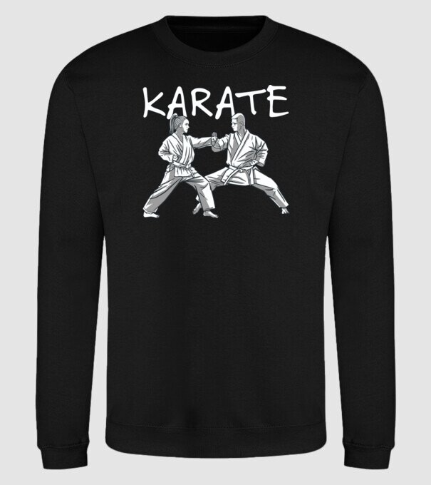 Karate minta fekete pólón