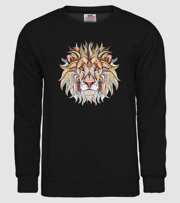 lion octopus minta fekete pólón