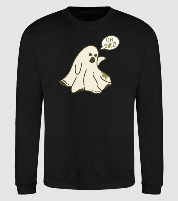 Sheet Ghost minta fekete pólón