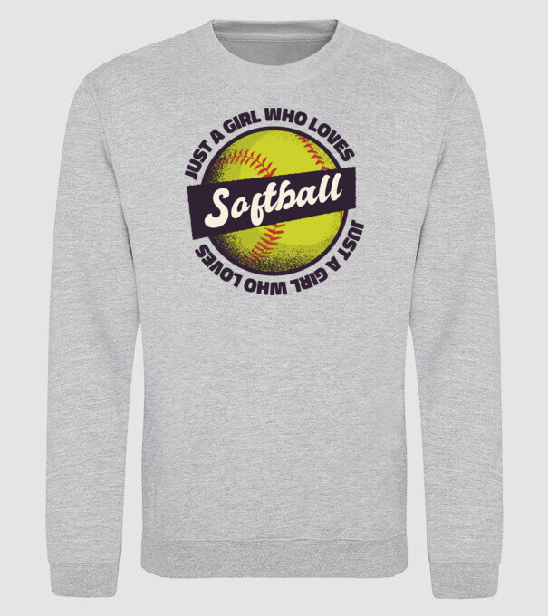 Softball minta szürke pólón