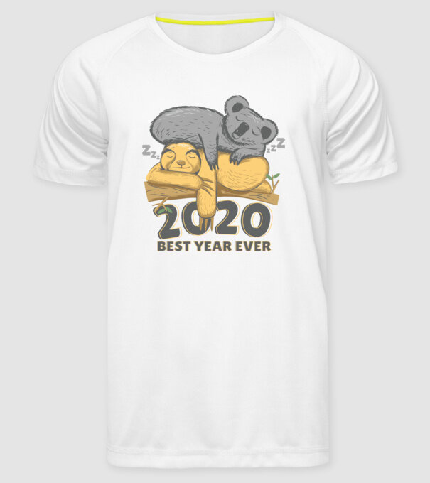 2020 A valaha volt legjobb év minta fehér pólón