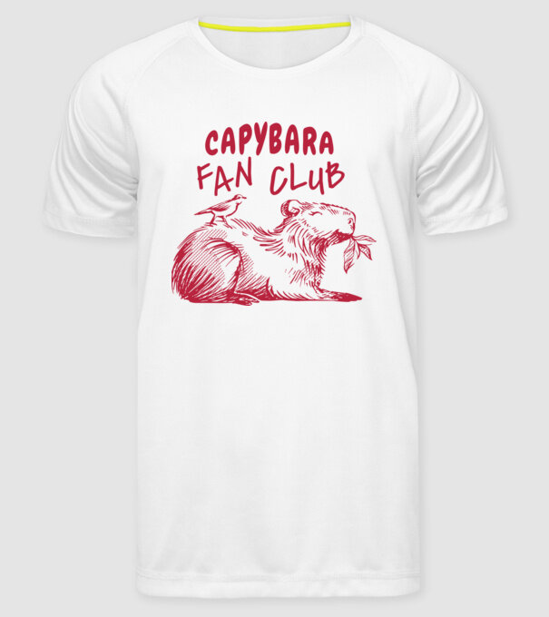 Capybara fan club minta fehér pólón