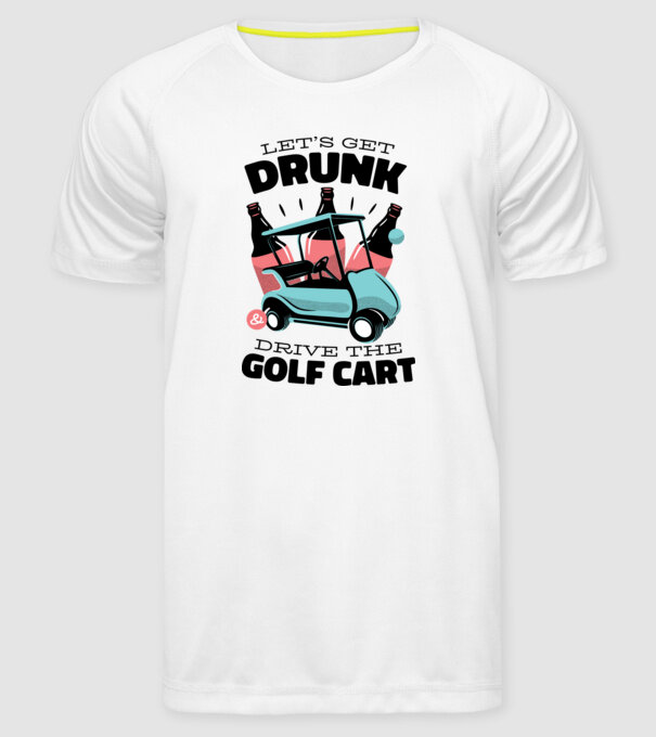 Golf kocsi minta fehér pólón