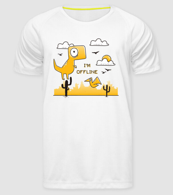 I'm Offline vicces póló minta fehér pólón