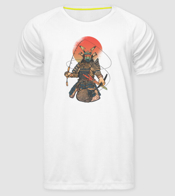 Samurai minta fehér pólón