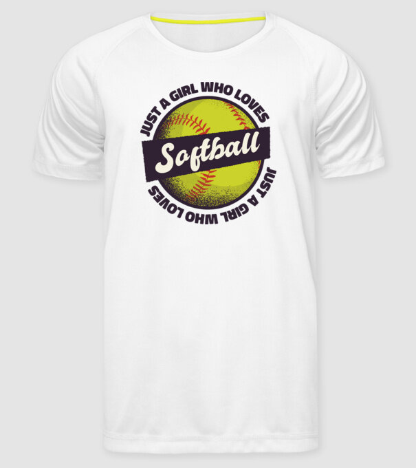 Softball minta fehér pólón