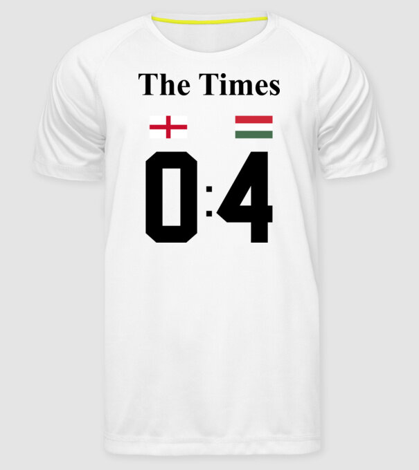 The Times - Anglia Magyarország 0-4 minta fehér pólón