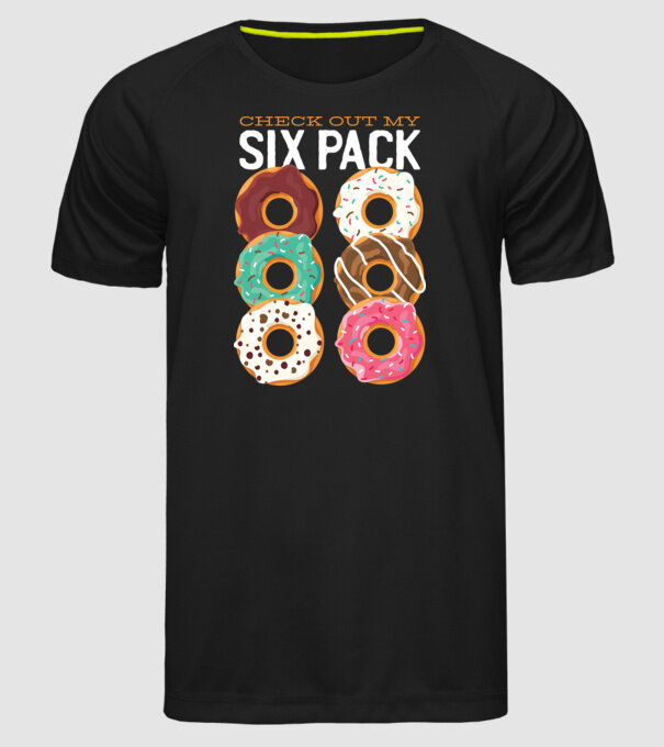 Check out my Six Pack minta fekete pólón