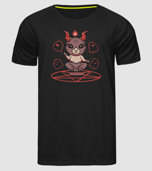 Cuki Baphomet minta fekete pólón