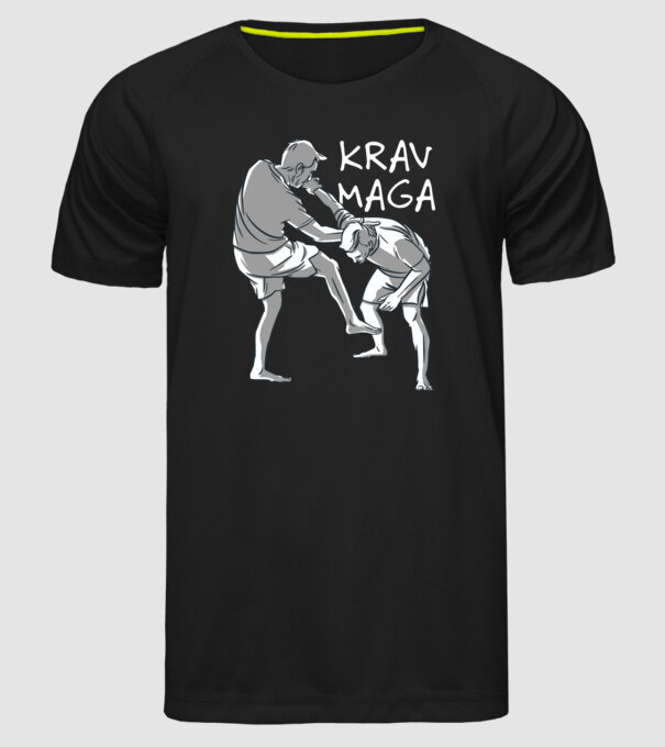 KRAV MAGA minta fekete pólón