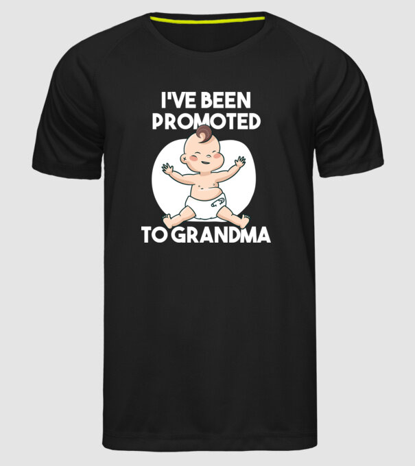 Nagymama lettem minta fekete pólón