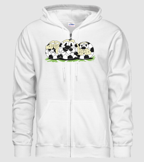 FootballWiseMonkeyStyle minta fehér pólón