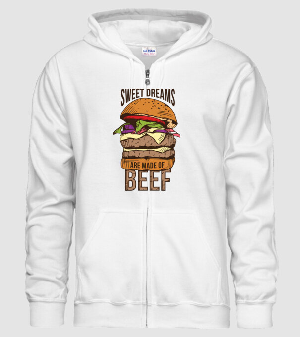 Sweet Dreams Beef minta fehér pólón