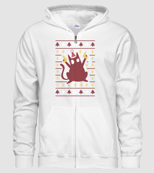 Ugly sweater Pew Pew Madafakas minta fehér pólón