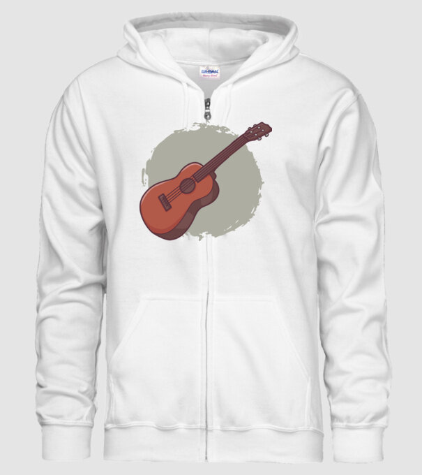 Ukulele minta fehér pólón