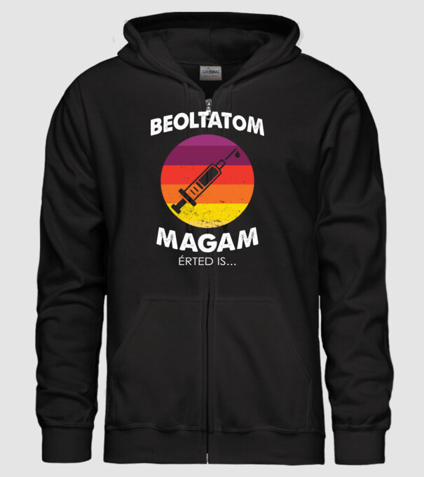Beoltatom magam, Érted is... minta fekete pólón