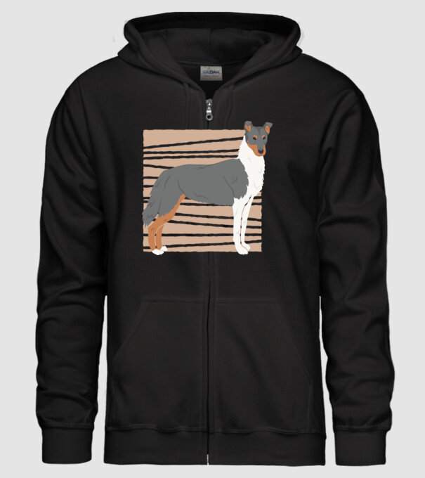 Cuki Collie minta fekete pólón