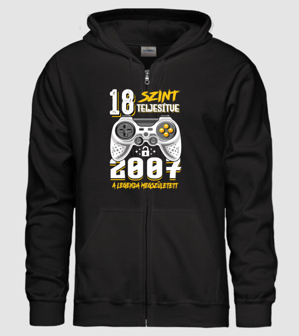 GAMER szint teljesítve 18. 2007 minta fekete pólón