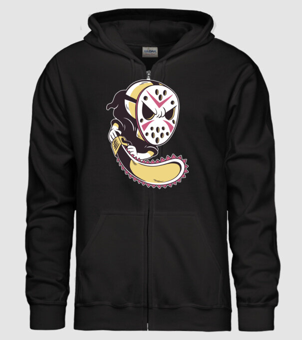 Grim Reaper Jason maszk minta fekete pólón