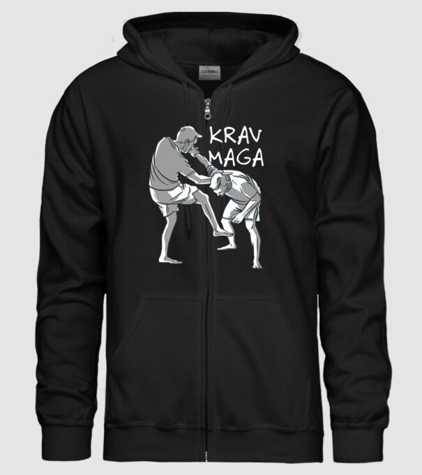 KRAV MAGA minta fekete pólón