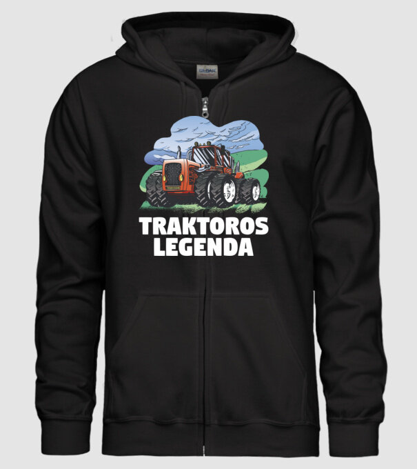 Traktoros legenda minta fekete pólón