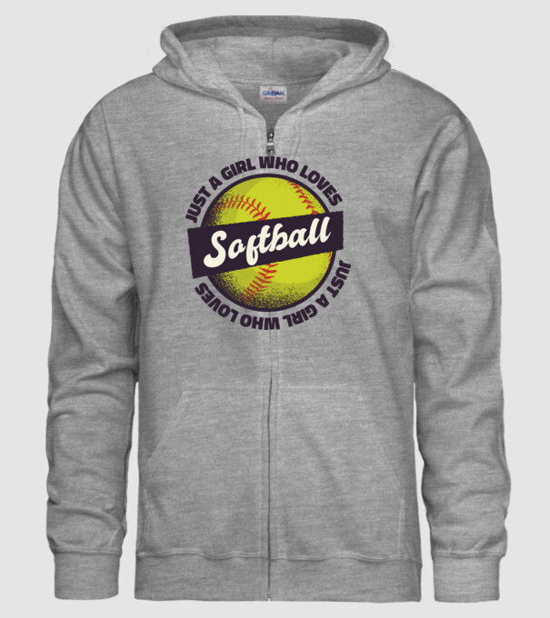 Softball minta szürke pólón