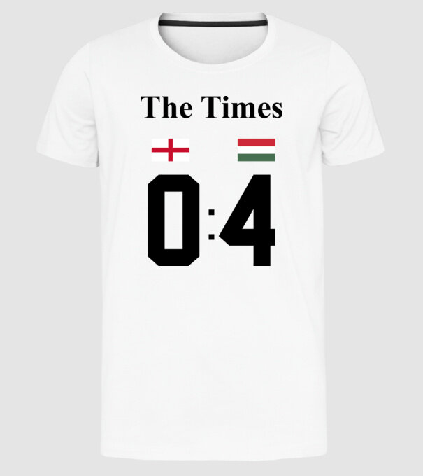 The Times - Anglia Magyarország 0-4 minta fehér pólón